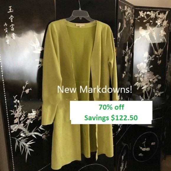 Solitaire Jackets & Blazers - 🐢lime green coat. NWOT  *New Markdown 70% off